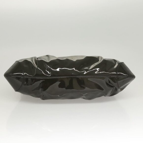 Salvatore Ferragamo Gancini Hand Bag Enamel Green Silver Auth 126114 - Picture 6 of 16